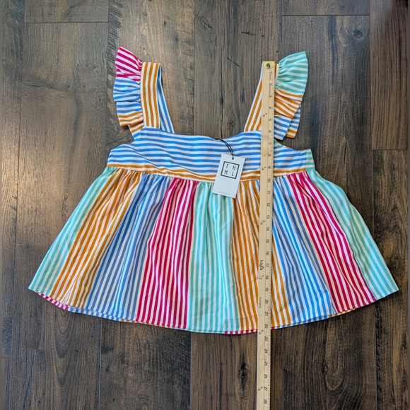 THML Women’s Multicolored Striped Babydoll Tank NWT Size Small - Picture 9 of 9